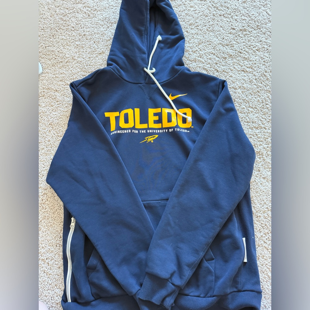 Nike Navy and Yellow Toledo Men's Hoodie Sweatshirt